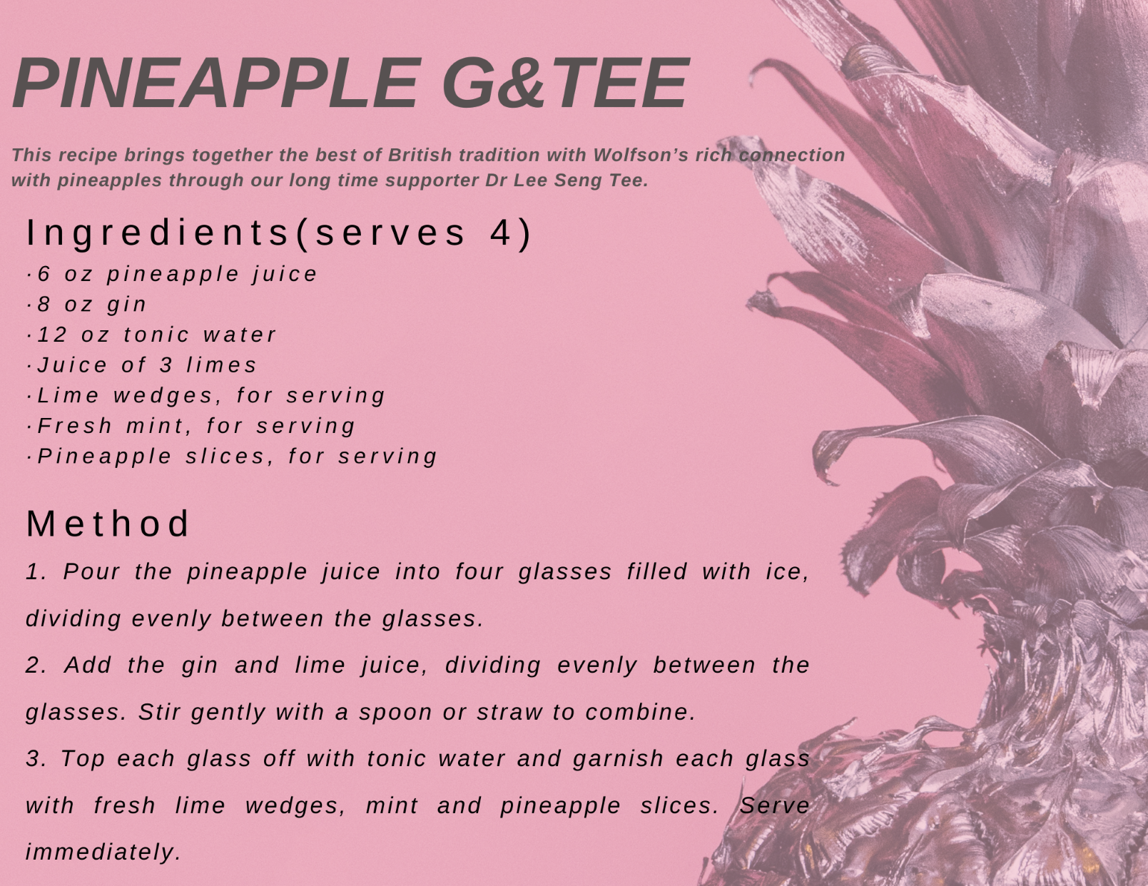 Pineapple G & Tee Recipe