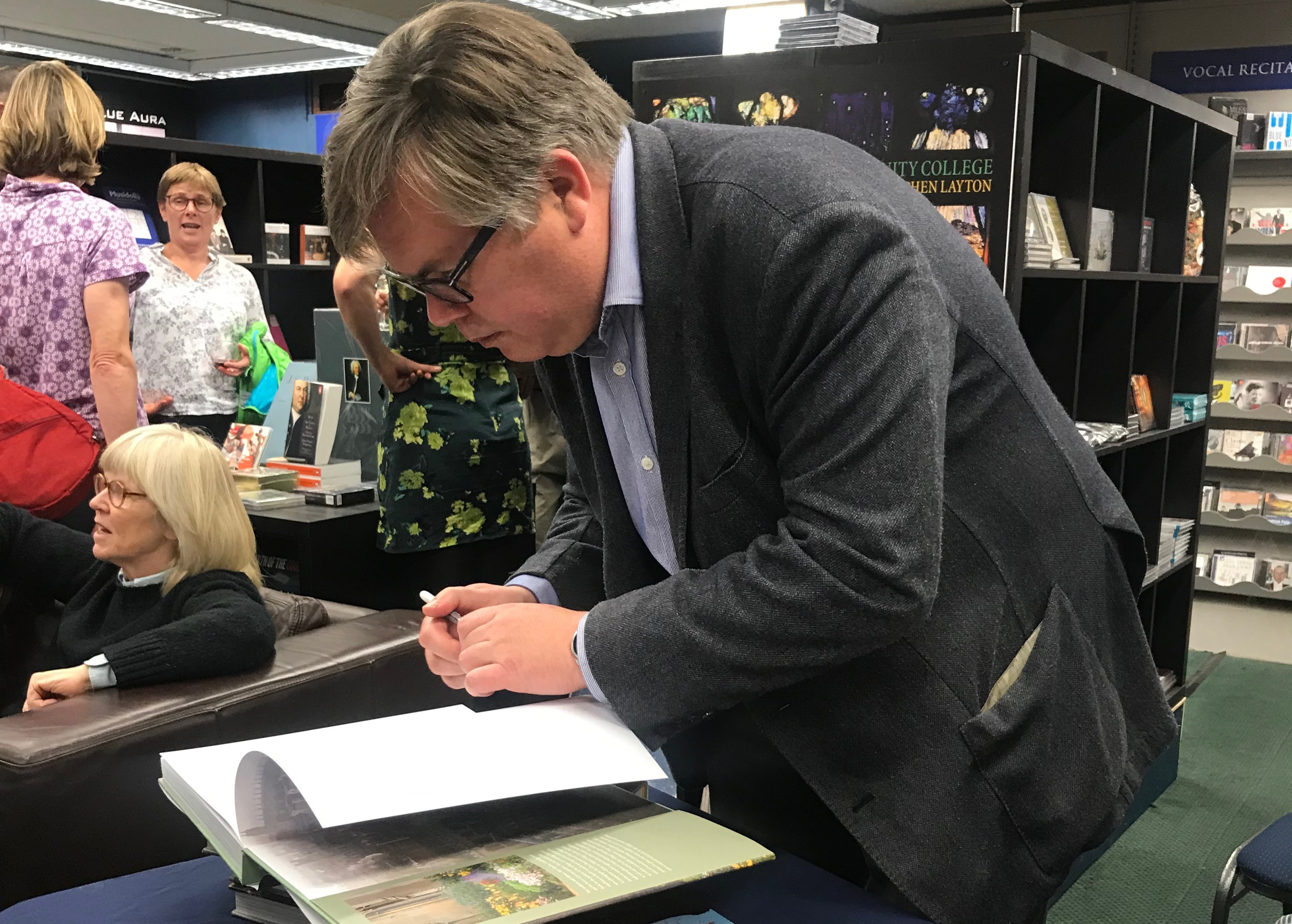 Tim Richardson signing books
