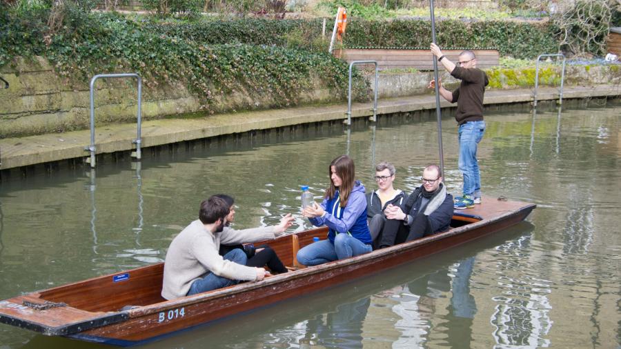 Puntseq on a punt collecting samples