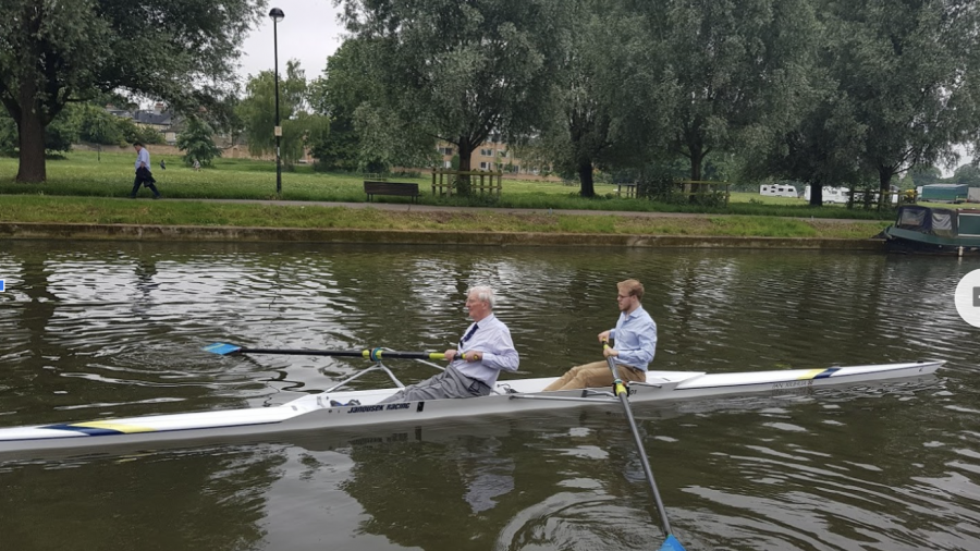 Henry Rogers and Tom Hewitt rowing