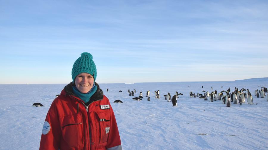 Image of Helene Hoffman in Antarctica