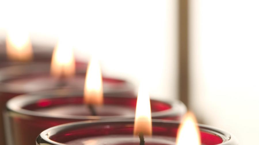 Candles with a cross