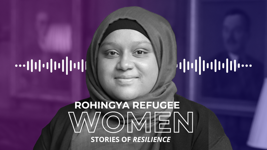 Podcast cover image with Dr Farahana Rahman and the podcast title