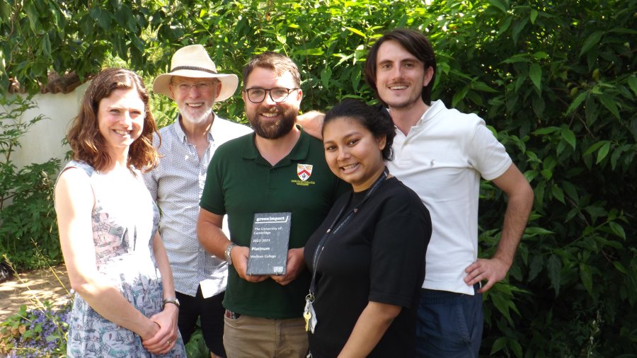 Image of Wolfson's winners from the Green Impact Awards