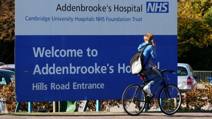 Addenbrookes hospital person on bike