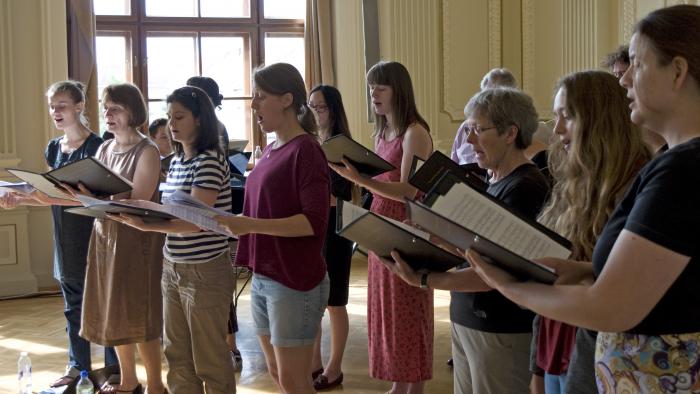 Choir singing in Hungary - sopranos