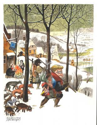 Spectator Christmas issue cover 2011 ̶ after Bruegel