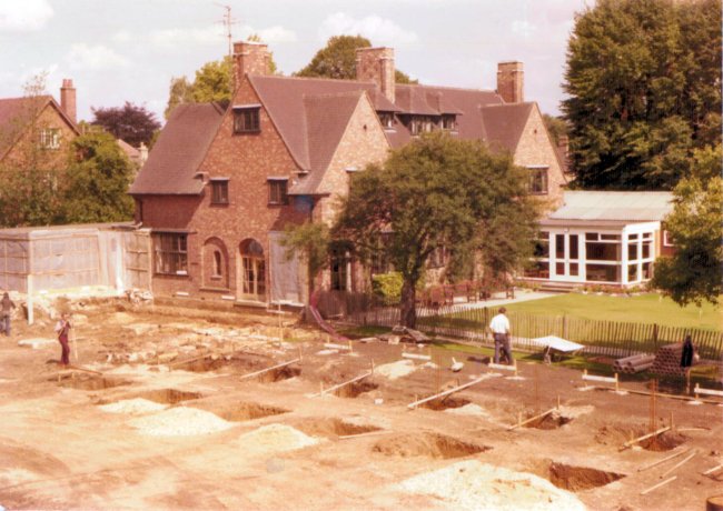 The footings for the Main Building, August 1974 The Wolfson benefaction in 1973 enabled the College to undertake the major development programme that provided the main building and additional residential accommodation.