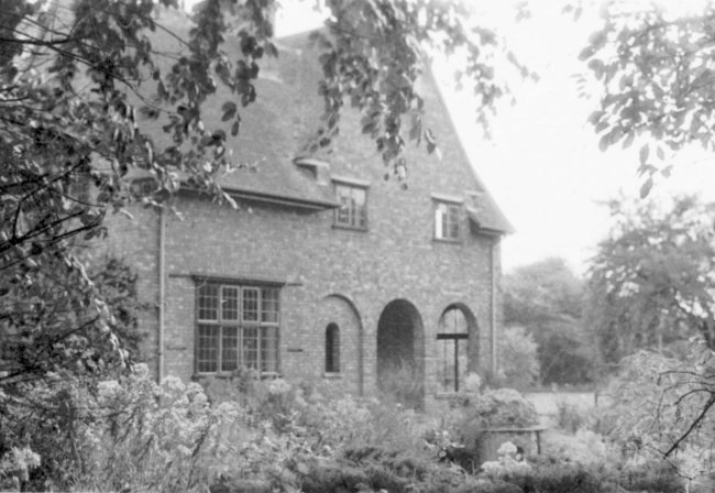 The sunken rock garden in 1965/6 This shows the western side of Bredon House as it was in 1965/6. The Main Building now adjoins it, and the arches of the loggia are incorporated into the Karen Spark Jones Room.