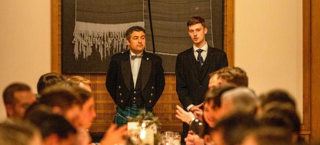 Charles vows to get Dan into a kilt for next year's Burns Night
