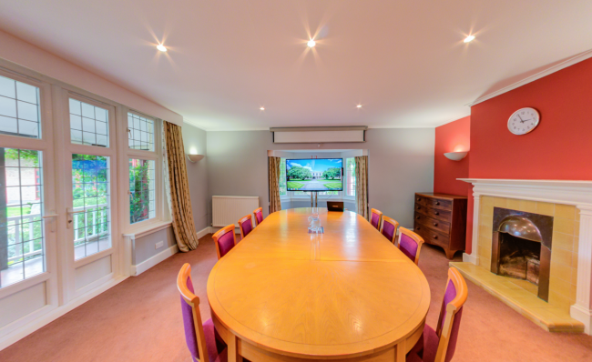 The lovely Plommer B is great for meetings of up to 8 people, looking onto the Betty Wu Lee Gardens - can be used for small meeting or as a break out space from the Lee Hall