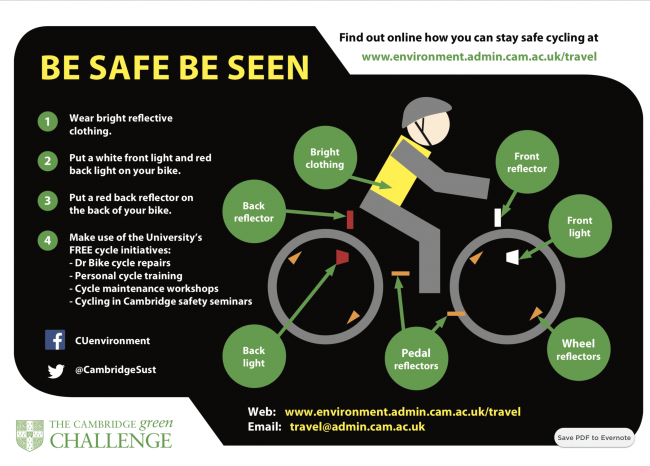 Be Safe Be Seen Cycle safety poster