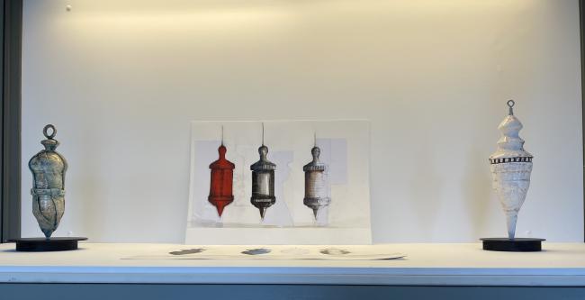 View of the Sentinels on display at Wolfson