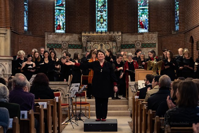 The Wolfson College Choir and Alumni performed works including Rutter's GLORIA at the Lent Term Concert