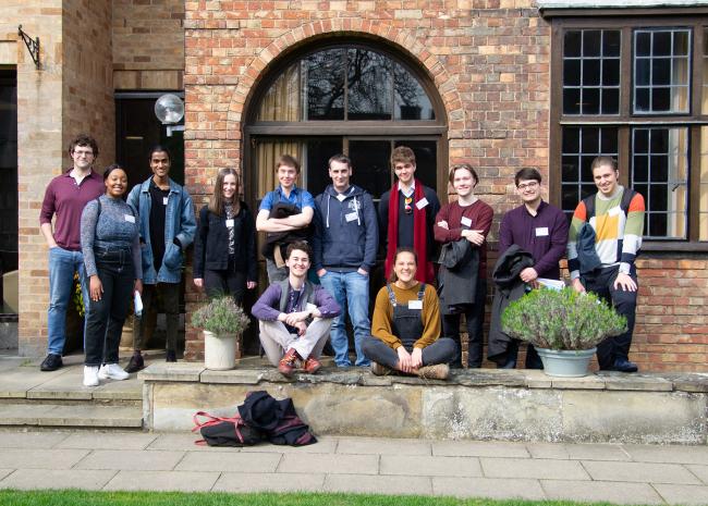 A group of students in front of Bredon House