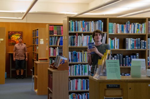 Charlie Barty-King in the Lee Library