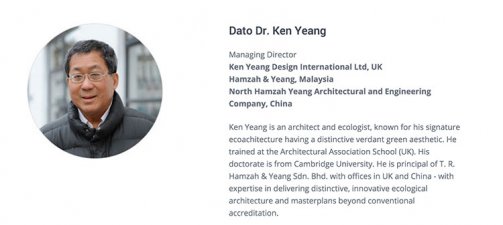 D'ato Dr Ken Yeang biography