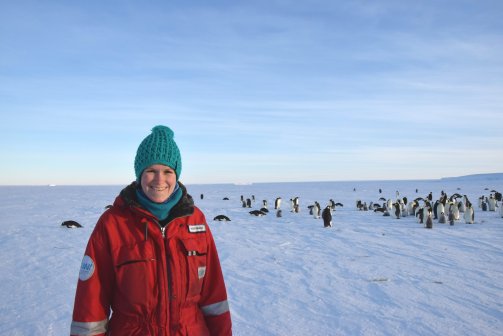 Image of Helene Hoffman in Antarctica