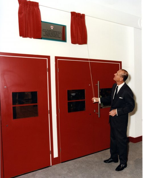 Prince Philip opening the Lee Hall in 1990