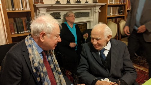 Dr Gordon Johnson with Mr Kinnier Wilson at a party hosted by the Ancient India and Iran Trust.