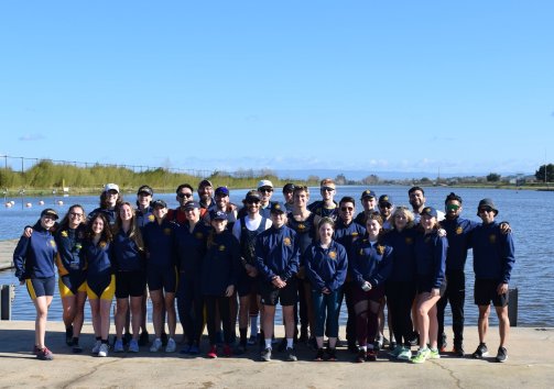 Wolfson Colege Boat Club on a training retreat in Portugal