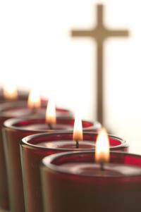 candles with cross