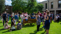 People at Wolfson's garden party